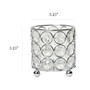 Elegant Designs Elipse Crystal Decorative Flower Vase, Candle Holder, Wedding Centerpiece, 3.25 Inch, Chrome "HG1000-CHR"