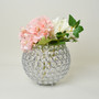 Elegant Designs Elipse Crystal Circular Bowl Candle Holder, Flower Vase, Wedding Centerpiece, Favor, 6.75 Inch, Chrome "HG1008-CHR"