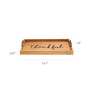 Elegant Designs Decorative Wood Serving Tray W/ Handles, 15.50" X 12", "Thankful" "HG2000-NTF"