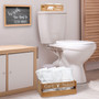 Elegant Designs Three Piece Decorative Wood Bathroom Set, Large, Cabin/Lodge/Rustic (1 Towel Holder, 1 Frame, 1 Toilet Paper Holder) "HG3000-NCL"