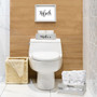 Elegant Designs Three Piece Decorative Wood Bathroom Set, Small, Inspirational (1 Towel Holder, 1 Frame, 1 Toilet Paper Holder) "HG3100-GIN"