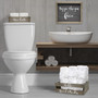 Elegant Designs Three Piece Decorative Wood Bathroom Set, Small, Cheeky (1 Towel Holder, 1 Frame, 1 Toilet Paper Holder) "HG3100-RGC"