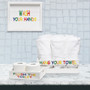 Elegant Designs Three Piece Decorative Wood Bathroom Set, Small, Kids (1 Towel Holder, 1 Frame, 1 Toilet Paper Holder) "HG3100-WKC"