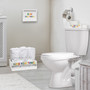 Elegant Designs Three Piece Decorative Wood Bathroom Set, Small, Kids (1 Towel Holder, 1 Frame, 1 Toilet Paper Holder) "HG3100-WKC"
