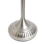 Elegant Designs 1 Light Torchiere Floor Lamp With Marbleized White Glass Shade, Brushed Nickel "LF2001-BSN"