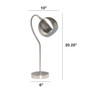Lalia Home Mid Century Curved Table Lamp With Dome Shade, Brushed Nickel "LHT-5031-BN"