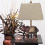 Lalia Home Elephant Table Lamp With Fabric Shade "LHT-5033-BW"