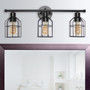 Lalia Home 3 Light Industrial Wired Vanity Light, Matte Black "LHV-1000-BK"
