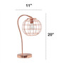 Lalia Home Arched Metal Cage Table Lamp, Rose Gold "LHT-5061-RG"