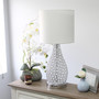 Elegant Designs Elipse Crystal Pinned Decorative Gourd Accent Table Lamp, Chrome "LT1052-CHR"