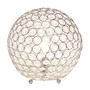 Elegant Designs Elipse 10 Inch Crystal Ball Sequin Table Lamp, Chrome "LT1067-CHR"