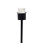 Simple Designs Black Stick Lamp With Fabric Shade, White "LT2040-BAW"