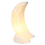 Simple Designs Porcelain Moon Shaped Table Lamp "LT3338-WHT"