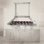 Elegant Designs 2 Light Led Overhead Wine Rack, Brushed Nickel "WR1000-BSN"