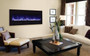 50" Electric Fireplace W/Black Glass Surround-No Mood Light "BI-FI-50-FLUSHMT-BLKGLS"