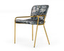 Modrest Farnon - Modern Patterned Velvet And Gold Dining Chair VGEUMC-9560-A