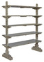 Bengal Manor Mango Wood 5 Tier Aged Ash Open Bookshelf "CVFNR357"