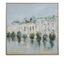 Vincent Vincent 48 X 48" French Impressionist City View Painting With Gold Gallery Frame "CVBZWF073"