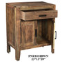 Accent Cabinet Solid Acacia Wood Accent Cabinet "FNR1018BWN"