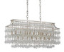 Silver Granello Rainhill Rectangular Chandelier "9864"