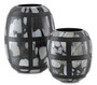 Schiappa Glass Vases Set Of 2 "1200-0377"