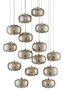 Pepper Round 15-Light Multi-Drop Pendant "9000-0691"