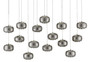 Pepper Rectangular 15-Light Multi-Drop Pendant "9000-0692"