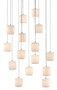 Dove Round 15-Light Multi-Drop Pendant "9000-0712"