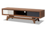 Svante Mid-Century Modern Multicolor Finished Wood 3-Drawer Tv Stand WI1701-Walnut/White/Grey-TV By Baxton Studio