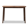 Wendy Mid-Century Modern Walnut Finished Wood Console Table Walnut Sunburst Console Table By Baxton Studio