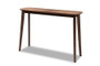 Wendy Mid-Century Modern Walnut Finished Wood Console Table Walnut Sunburst Console Table By Baxton Studio