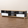 Reed Mid-Century Modern Multicolor 2-Drawer Wood Tv Stand TV8004-Oak/Grey/White-TV By Baxton Studio