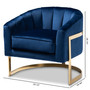 Tomasso Glam Royal Blue Velvet Fabric Upholstered Gold-Finished Lounge Chair TSF7707-Dark Royal Blue/Gold-CC By Baxton Studio