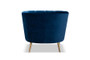 Emeline Glam And Luxe Navy Blue Velvet Fabric Upholstered Brushed Gold Finished Accent Chair TSF-66161-Navy/Gold-CC By Baxton Studio