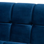 Loreto Glam And Luxe Navy Blue Velvet Fabric Upholstered Brushed Gold Finished Sofa TSF-5506-Navy/Gold-SF By Baxton Studio