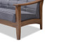 Larsen Mid-Century Modern Gray Fabric Upholstered Walnut Wood Sofa SW5506-Grey/Walnut-SF By Baxton Studio