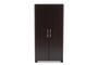 Marine Modern And Contemporary Wenge Dark Brown Finished 2-Door Wood Entryway Shoe Storage Cabinet SESC294-Wenge-Shoe Cabinet By Baxton Studio