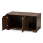 Jasper Modern And Contemporary Walnut Brown Finished 2-Door Wood Cat Litter Box Cover House SECHC150040WI-Columbia-Cat House By Baxton Studio