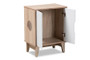 Romy Mid-Century Modern Two-Tone Oak And White Finished 2-Door Wood Cat Litter Box Cover House SECHC15001WI-Hana Oak/White-Cat House By Baxton Studio