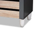 Gisela Modern And Contemporary Two-Tone Oak And Dark Gray 3-Door Shoe Storage Cabinet SC865513M-Sonama Oak/Dark Grey-Shoe Cabinet By Baxton Studio