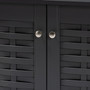 Winda Modern And Contemporary Dark Gray 2-Door Wooden Entryway Shoe Storage Cabinet SC864572 B-Dark Grey-Shoe Cabinet By Baxton Studio