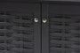 Winda Modern And Contemporary Dark Gray 2-Door Wooden Entryway Shoe Storage Cabinet SC864572 B-Dark Grey-Shoe Cabinet By Baxton Studio