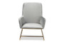Sennet Glam and Luxe Grey Velvet Fabric Upholstered Gold Finished Armchair SF1802-Grey Velvet/Gold-CC By Baxton Studio
