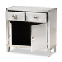 Romain French Industrial Silver Metal 2-Door Accent Storage Cabinet LD18B051-Silver-Cabinet By Baxton Studio