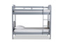 Mariana Traditional Transitional Grey Finished Wood Twin Size Bunk Bed Mariana-Grey-Twin Bunk Bed By Baxton Studio