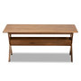 Sarai Modern Transitional Walnut Brown Finished Rectangular Wood Coffee Table SW3333-Walnut-M17-CT By Baxton Studio