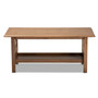 Reese Traditional Transitional Walnut Brown Finished Rectangular Wood Coffee Table SW5208-Walnut-M17-CT By Baxton Studio