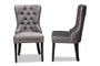 Remy Modern Transitional Grey Velvet Fabric Upholstered Espresso Finished 2-Piece Wood Dining Chair Set Set WS-F458-Grey Velvet/Espresso-DC By Baxton Studio