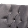 Remy Modern Transitional Grey Velvet Fabric Upholstered Espresso Finished 2-Piece Wood Dining Chair Set Set WS-F458-Grey Velvet/Espresso-DC By Baxton Studio
