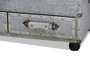 Flynn Modern Transitional Grey Fabric Upholstered 2-Drawer Storage Trunk Ottoman JY19A416-Grey-Otto By Baxton Studio